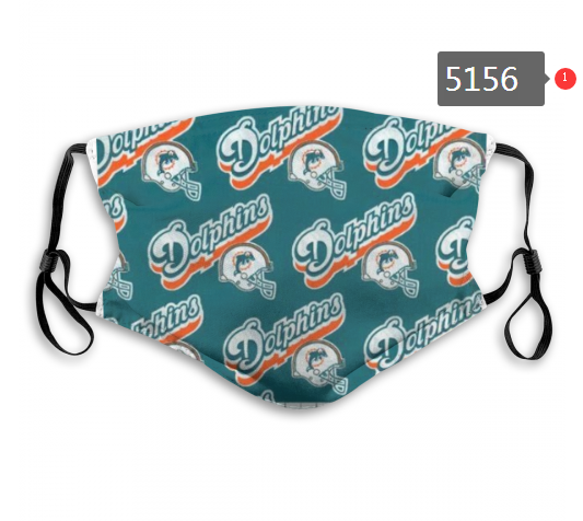 2020 NFL Miami Dolphins #2 Dust mask with filter